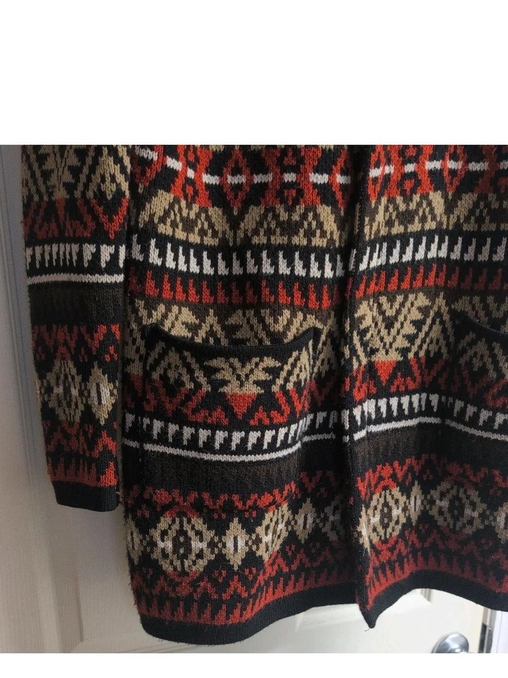 One In a Million cardigan Zip Hooded Sweater AZTEC SZ LARGE